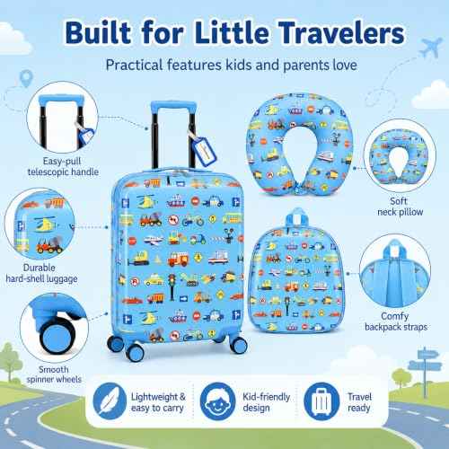 4 Pcs Kids Luggage Set (4 Count)