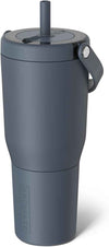 BrüMate Resa 35oz 100% Leakproof Tumbler w/Handle & Straw | Flexible SoftSip Straw | Silicone Sleeve for Durability | Stainless Steel | Cup Holder & Travel Friendly Water Bottle (Nightfall Blue)