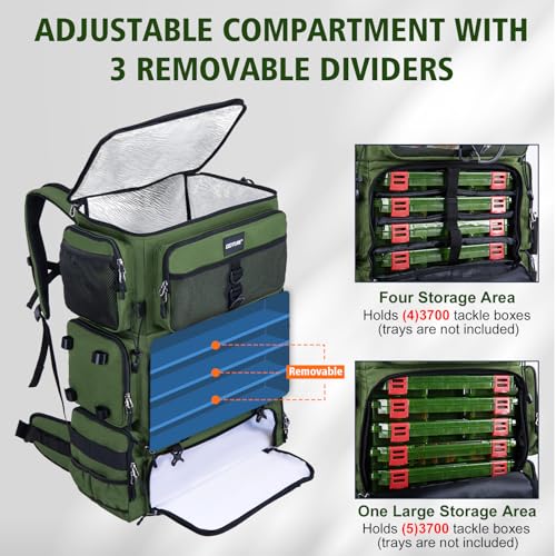 Fishing Tackle Backpack with Cooler