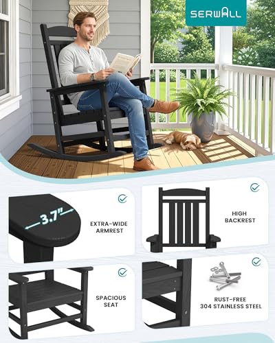 Oversized Outdoor Rocking Chair Set of 4