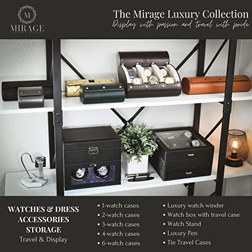 Watch Travel Case for Men Watch Roll for Travel Organizer and Display Watch Case (4 Count)