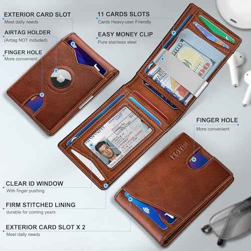Airtag Wallet for Men (11 Count)