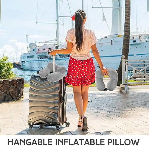 2 Inflatable Neck Pillow Airplane Travel (2 Count)