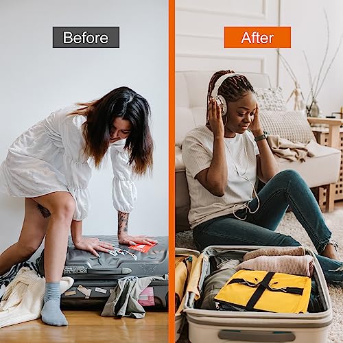 Travel Portable Hanging Shelves Closet Organizer Packing Luggage Storage with Multifunctional and Foldable Invisible Compartment