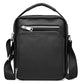 Genuine Leather Men Messenger Bag Small Shoulder Crossbody Pack Handbag for Everyday Casual Travel Business Outdoor Casual Vintage Daypack Black