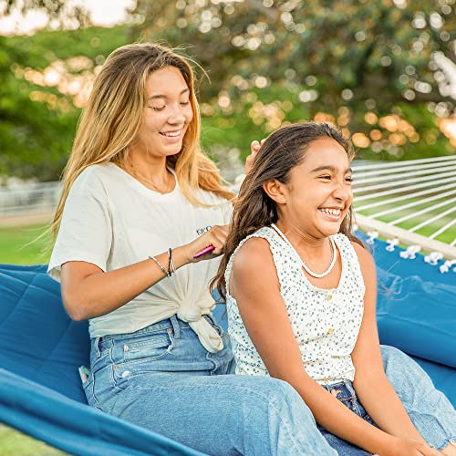Two Person Hammock with Spreader Bars and Detachable Pillow
