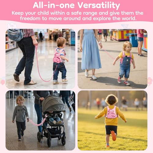 3 in 1 Toddler Harness Leash with Key Lock for Boys Girls