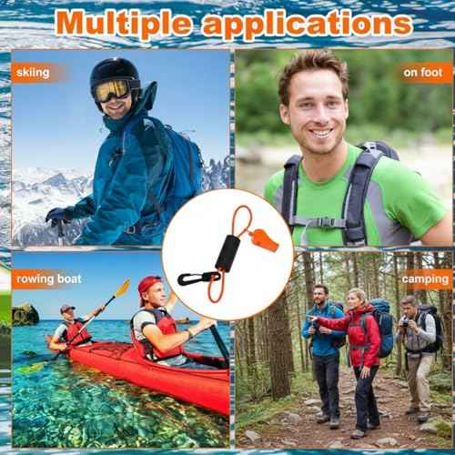 4 Pcs Marine Whistle Lanyard Float (2 Count)