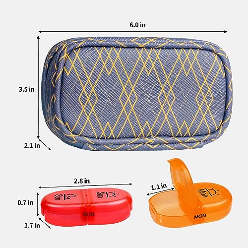 Weekly Travel Pill Organizer 2 Times a Day AM PM Rainbow Pill Box