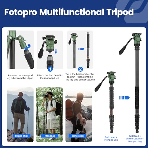 62" Carbon Fiber Travel Tripod