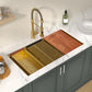 33 Inch Matte Gold Double Bowl Kitchen Sinks