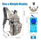 Camo Hydration Backpack with 2L Water Bladder Tactical Molle Water Backpack for Men Women Hydration Pack for Hiking Running Climbing