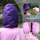 Adults Rain Poncho Waterproof Raincoat Women Gradient Hood with Pocket