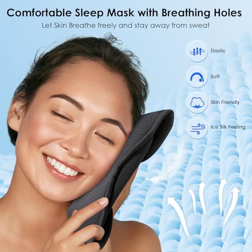 Sleep Headphones Bluetooth 5.4 Sleep Mask with HD Sound