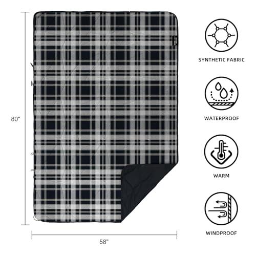Large Waterproof Outdoor Blanket Thick Fleece 80" x 58"