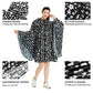 Rain Poncho Jacket Coat Hooded Zipper Style for Women