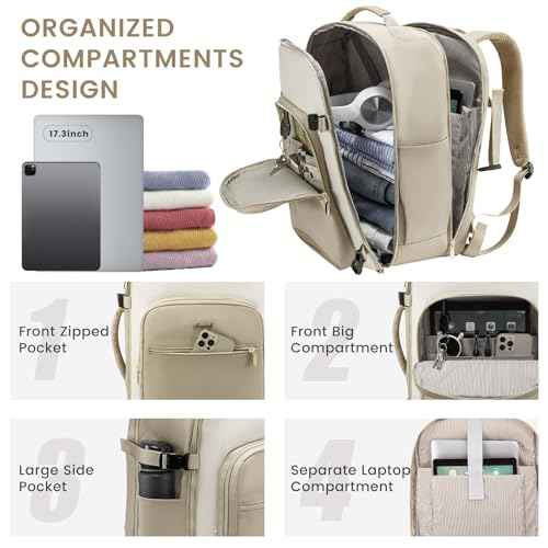 56L Travel Backpack for Women & Men