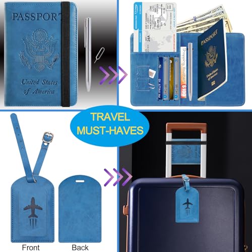 Passport Holder With Luggage Tag (4 Count)