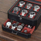 Gift Set 6 Slot Leather Watch Box and 2 Watch Travel Case