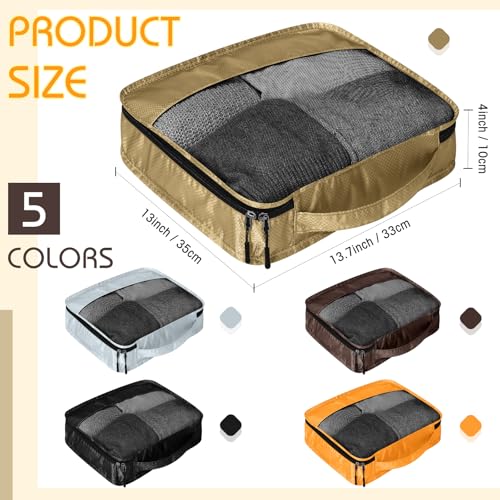 5 Pcs Packing Cubes for Suitcase Large Travel Cubes Carry on Luggage Organizer Bags for Clothes Accessories (5 Count)