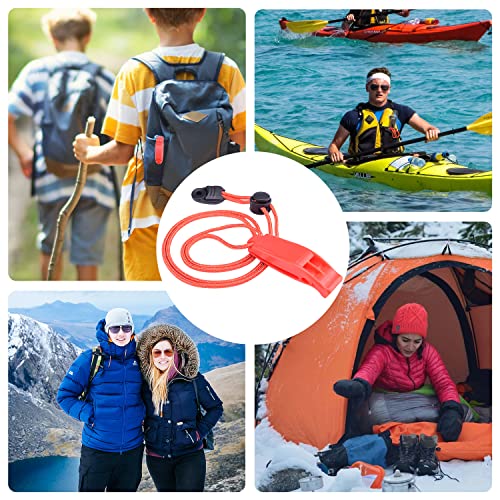 4 Pack Emergency Whistles with Adjustable Reflective Lanyard