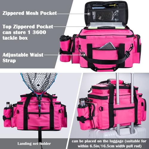 Fishing Tackle Bag with 4PCS 3600 Tackle Boxes (4 Count)