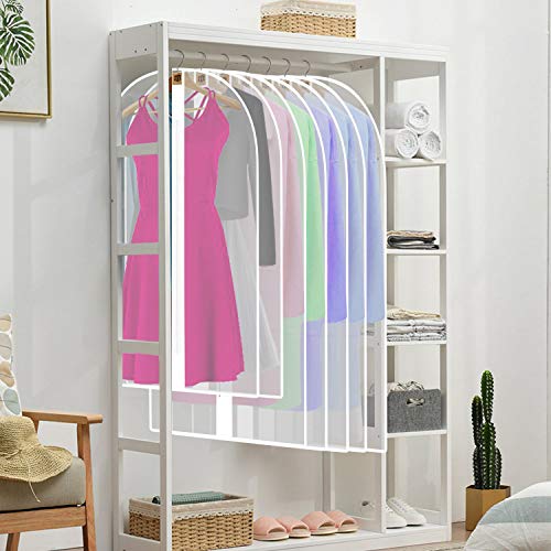 8pcs Clear Garment Bags for Hanging Clothes
