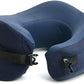 C CUSHION LAB Travel Pillow, Award-Winning Patented Ergonomic Design for Chin & Neck Support Memory Foam Neck Pillow, Compact Airplane Pillow for Traveling, Flight, Car (Navy, Large)