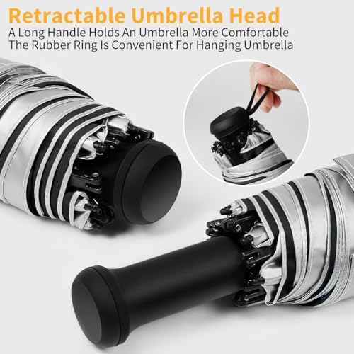 UPF 50+ UV Protection Umbrella Mini Travel Umbrella for Purse Compact