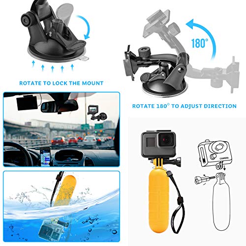 Action Camera Accessory Kit for GoPro Hero Black Silver 13 12 11 10 9 8 7 6 5 4 Session Max Akaso Xiaomi Accessories Tripod Head Chest Bike Mount Carrying Case