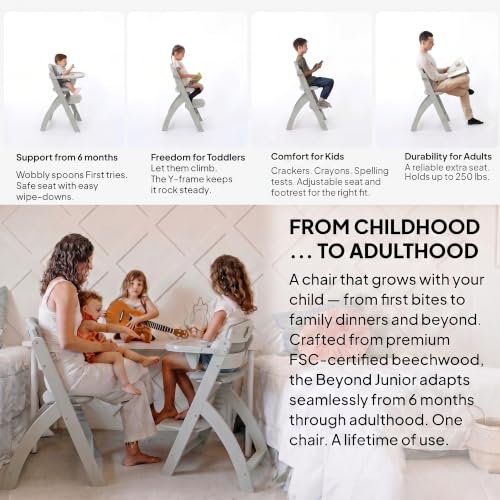 Beyond Junior Convertible Wooden High Chair with Removable Tray