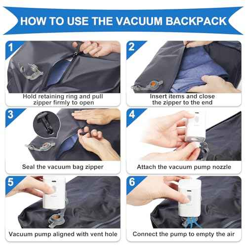 Vacuum Backpack Travel with Pump