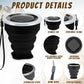 12 Pcs Silicone Collapsible Cup with Lid (12 Count)
