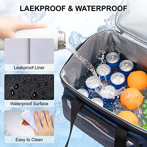 Large Soft Cooler Bag Insulated Cooler 48 Can Dual Compartments Collapsible Waterproof Leak (48 Count)