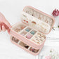 Small Travel Jewelry Box with Double Zipper