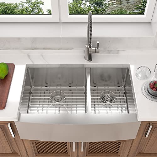 33 Inch Farmhouse Sink Double Bowl 60
