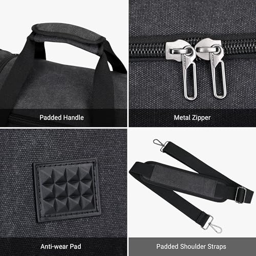 Canvas Duffle Bag for Men Expandable Convertible Travel Gym Duffel