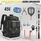 45L Fishing Backpack with Rod Holders & Built