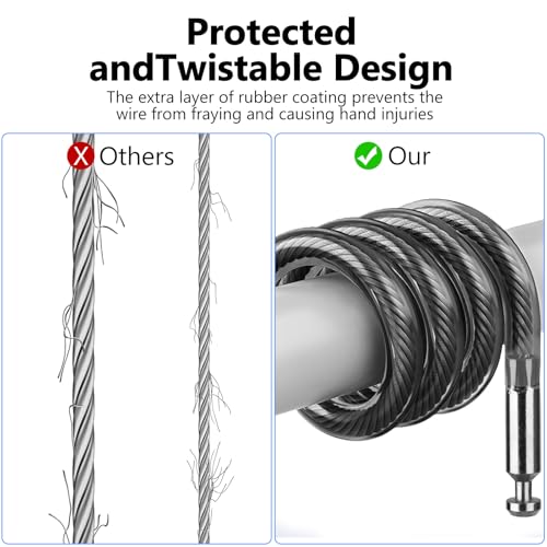 Compatible with Apple AirTag Secure Lock with Wire Cable