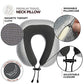 Airplane Neck Pillow Includes Travel Pillow + Airplane Phone Holder Mount + Eye Masks + Earplugs for Travel (2 Count)