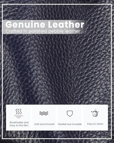 Genuine Leather Crossbody Bags for Women Travel Wallet Purse Navy