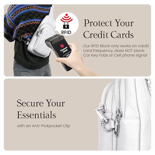 Genuine Leather Small Crossbody Bags for Women Anti