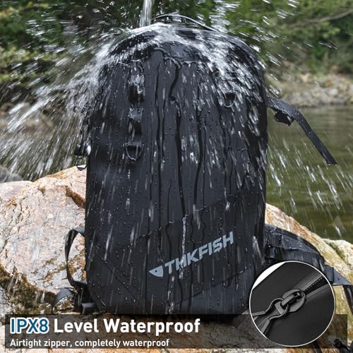 IPX8 Waterproof Fishing Backpack with Rod Holder