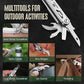 12-in-1 Multitool Pocket Knife with Pouch & Clip