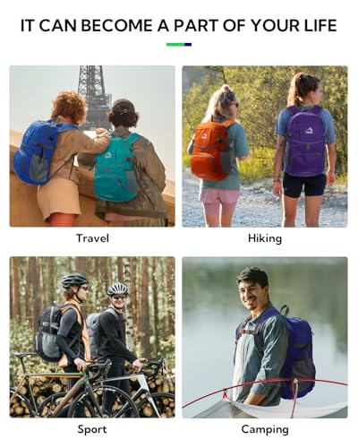 Small Lightweight Packable Hiking Backpack Foldable Travel Daypack