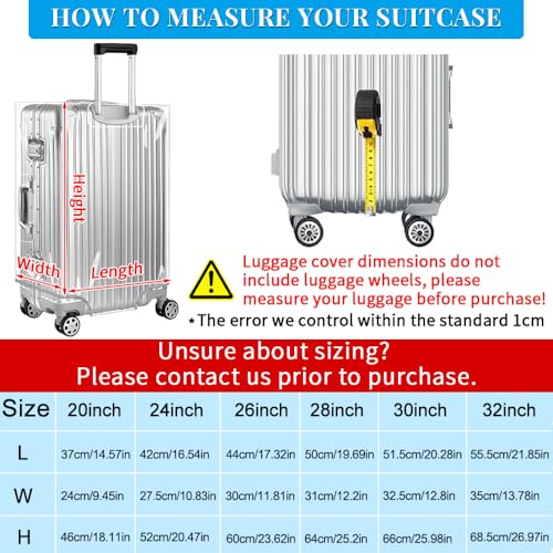 Clear PVC Suitcase Cover Tough Protector