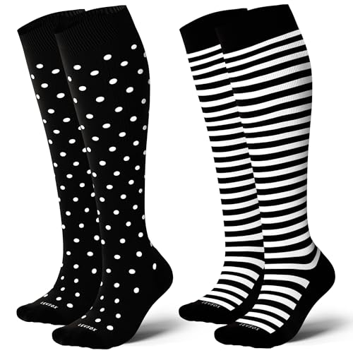 Cotton Compression Socks for Women&Men 20 (2 Count)