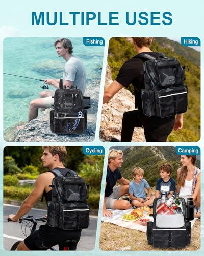 Fishing Backpack with Rod Holders