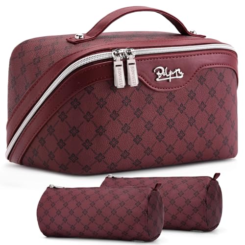 Travel Makeup Bag Cosmetic Bags for Women (3 Count)