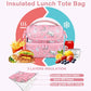Double Decker Cooler Insulated Lunch Bag Large Tote for Boys